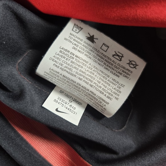 Nike Golf Storm Fit 20 Red Full Zip Jacket Men's Medium M Lightweight - Picture 5 of 11